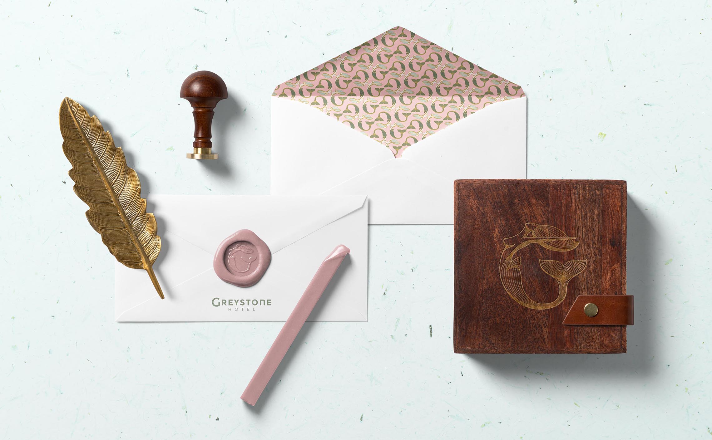 Stationary with enveloppe and wax seal