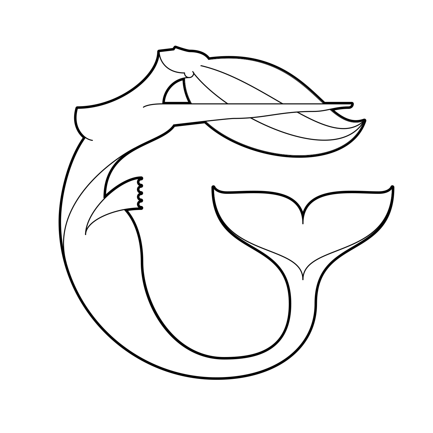 Animation of the Greystone Mermaid Logotype in different levels of details