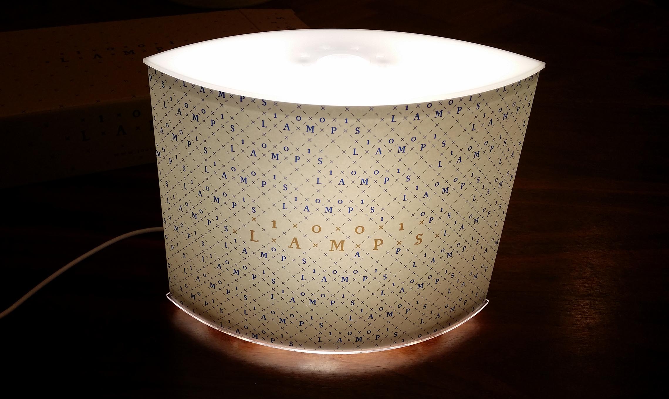 1001 Lamps Lights on lamp on desk