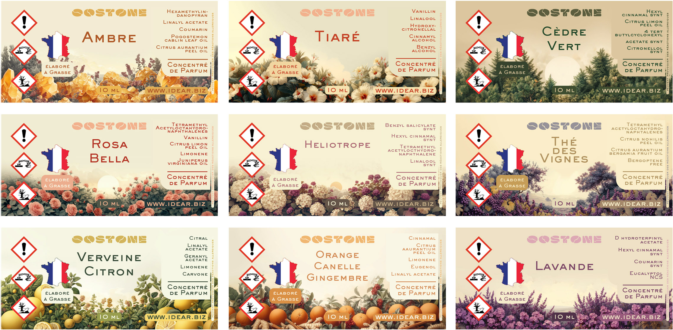 Oostone Perfume Labels