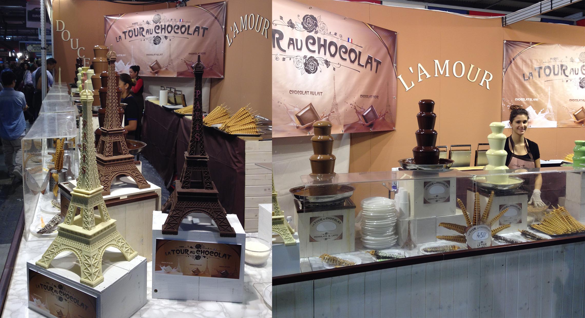 La Tour au Chocolat Stand on an exhibition