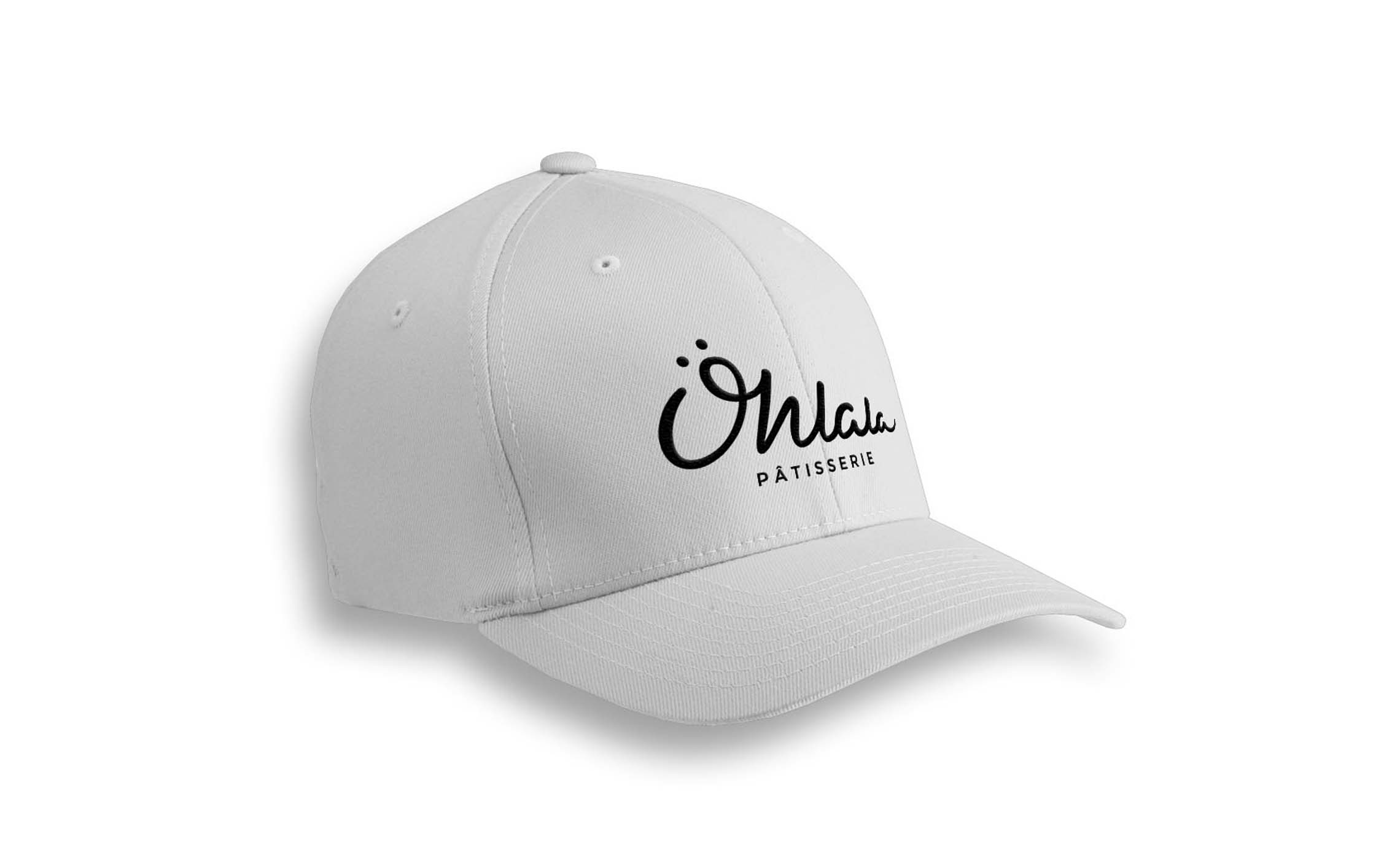 Ohlala white branded baseball cap