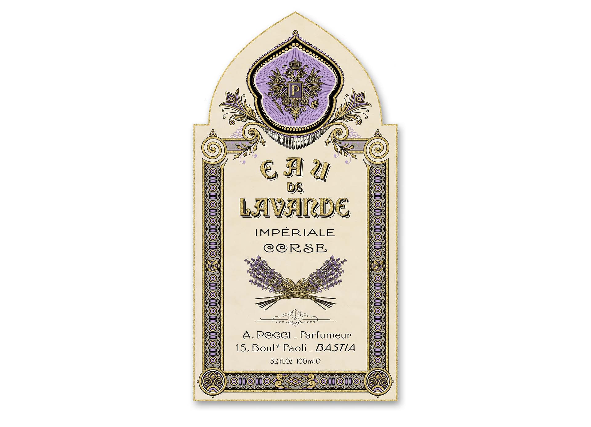 Image of the Eau de Lavande by Poggi perfume label