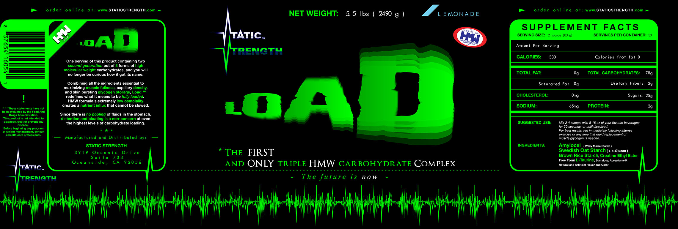 Print file for the label of Load