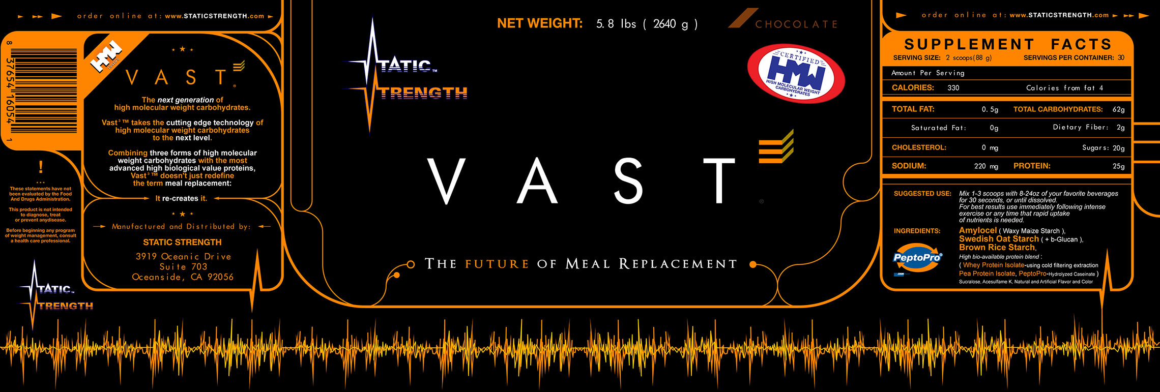 Print file for the label of Vast